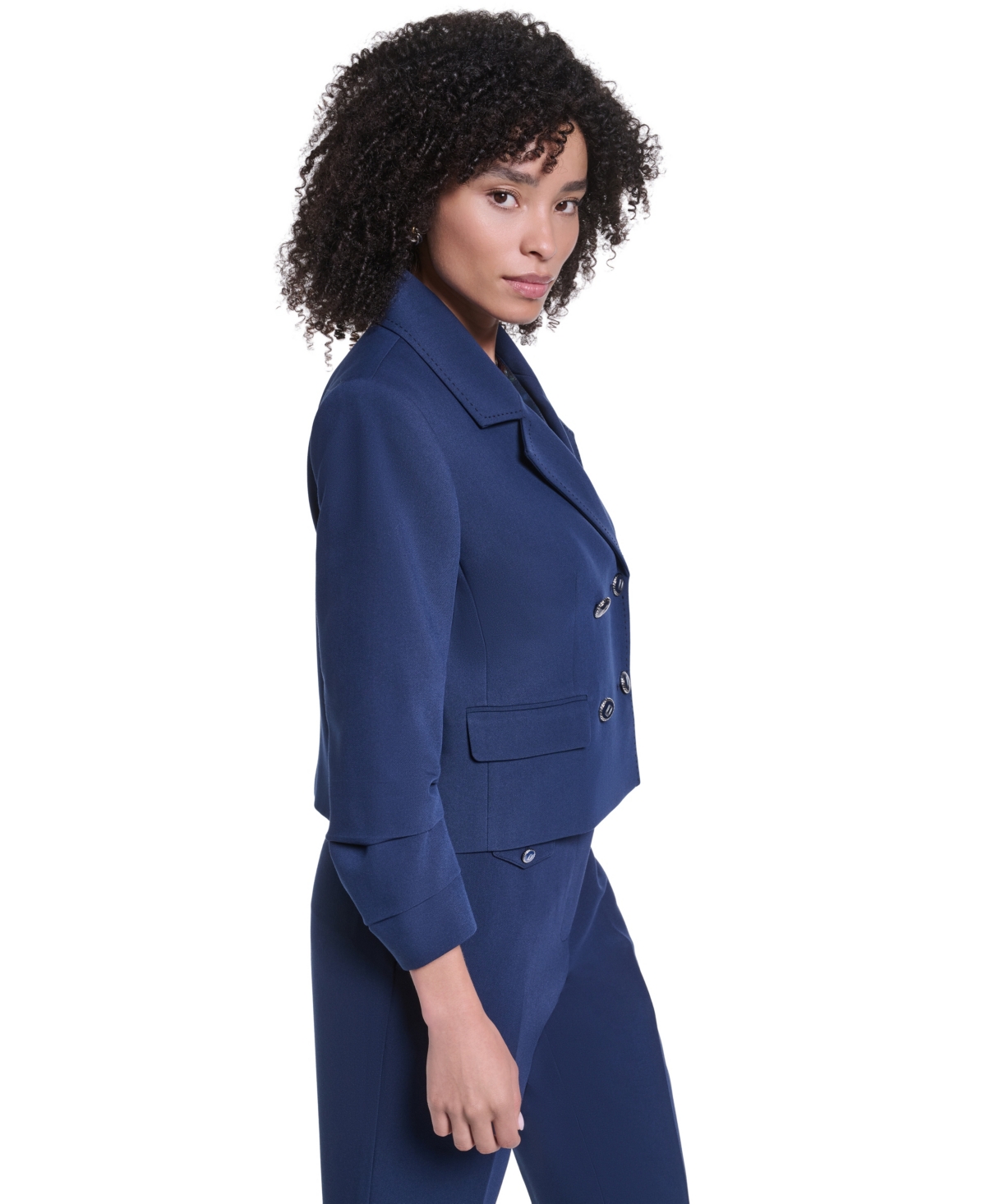 Karl Lagerfeld Paris Women's Cropped Two-Button Jacket