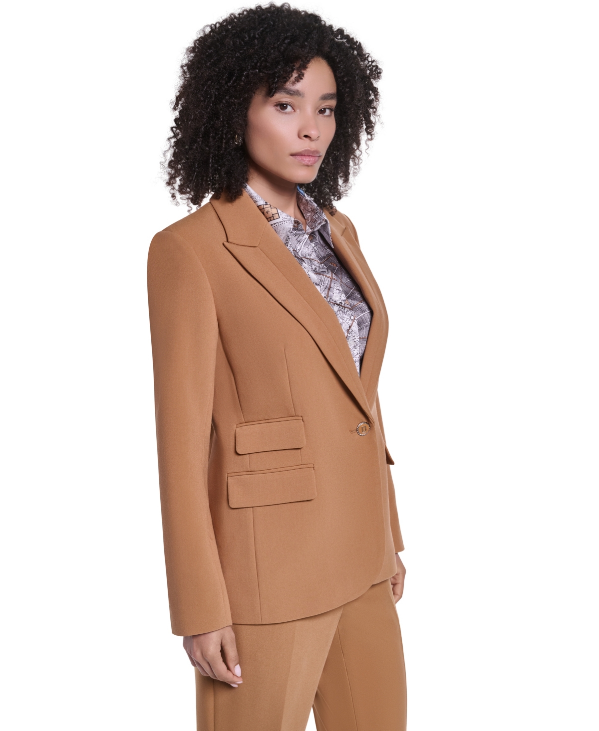Karl Lagerfeld Paris Women's Regular-Length One-Button Jacket