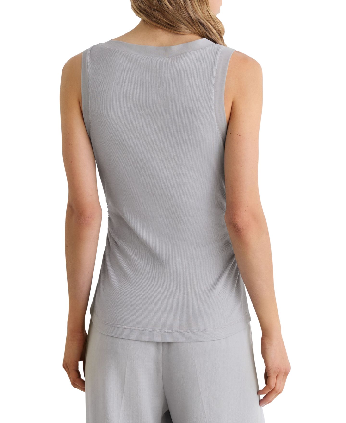 Женский жилет REISS Trinny Ruched Boat-Neck, цвет: Серый — фото 3
