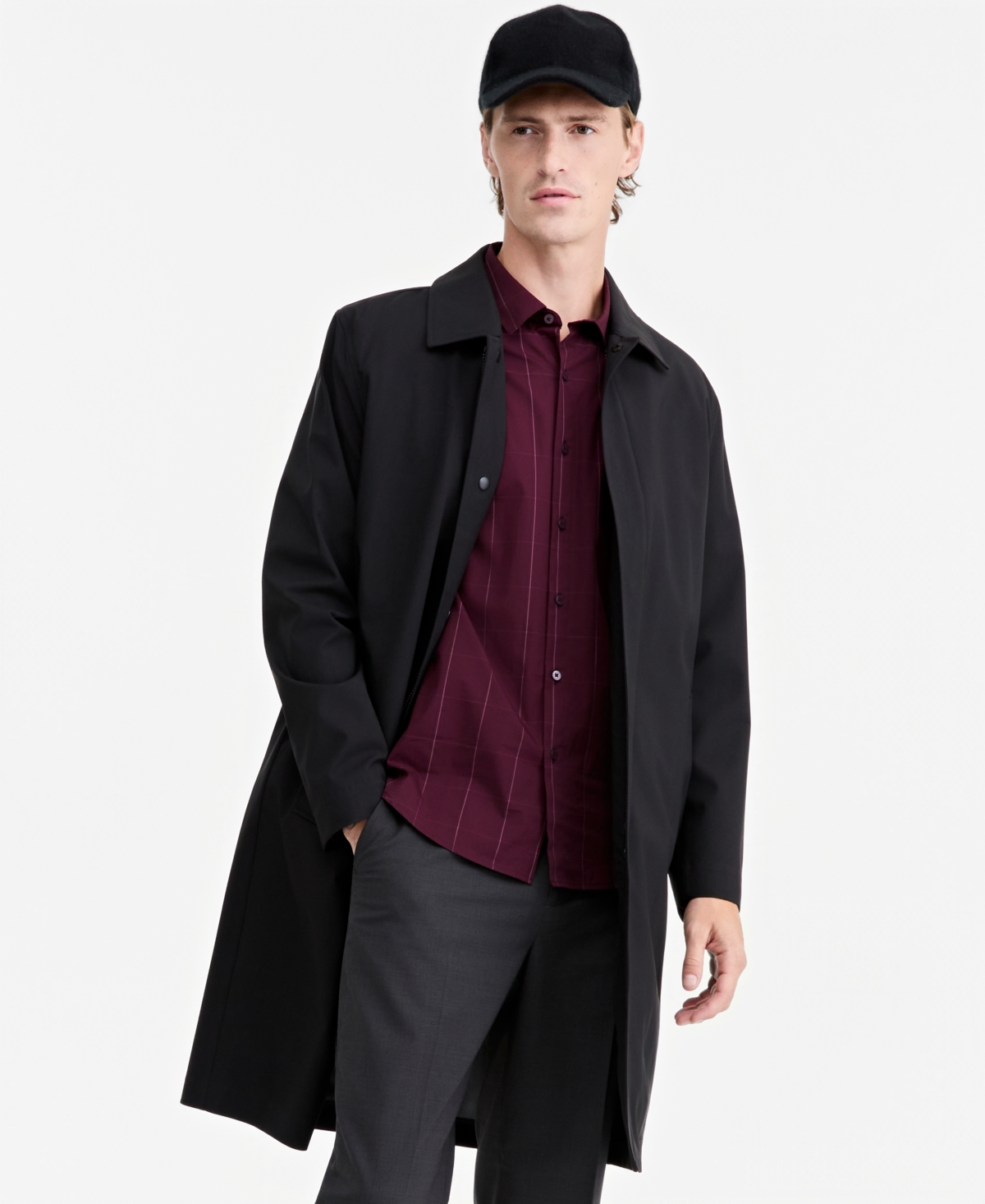 Alfani Men's Alfatech Modular Topcoat with Removable Quilted Vest, Exclusively at Macy's
