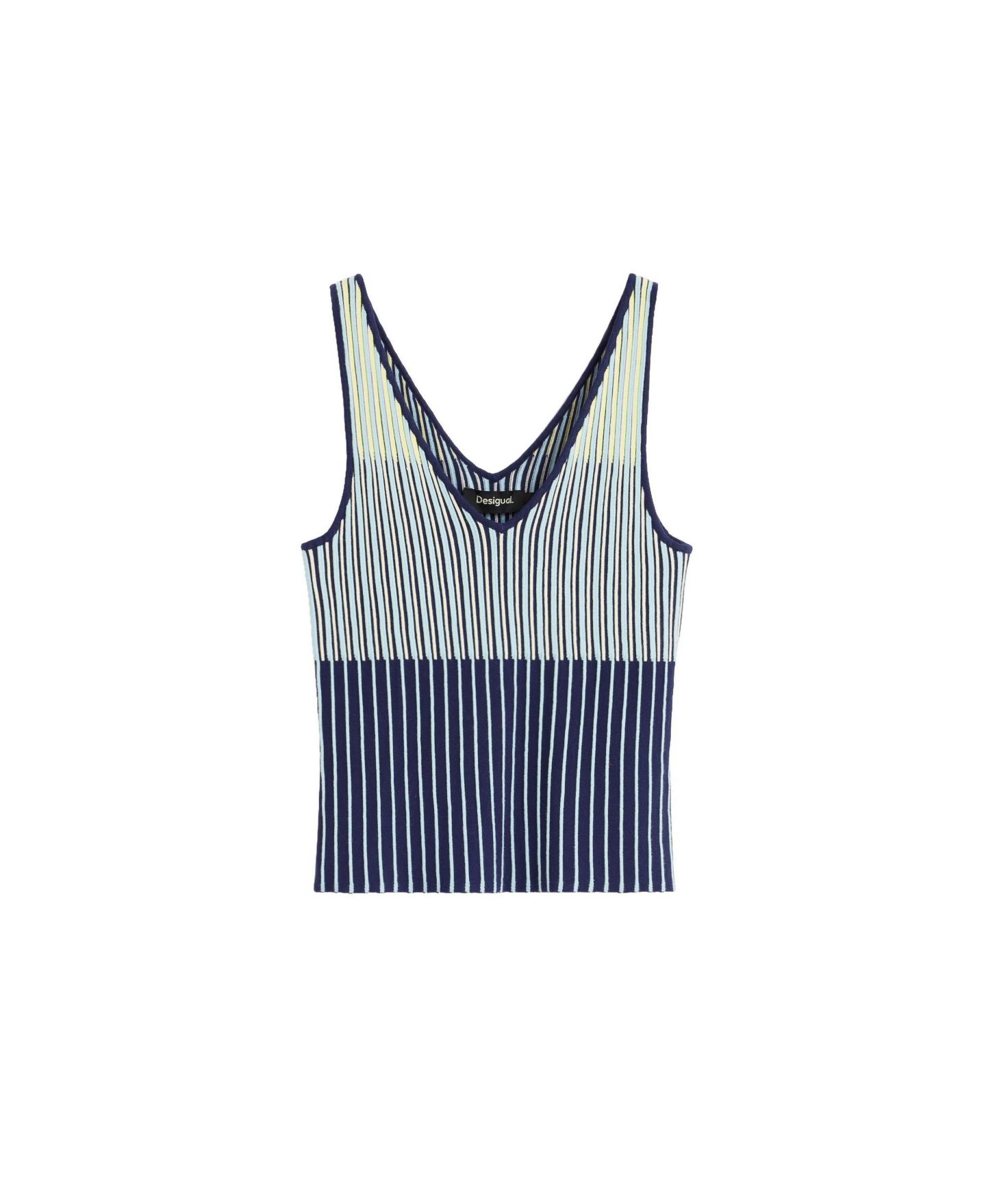 Женский топ Desigual Sleeveless knit, цвет: Тёмный синий — фото 5