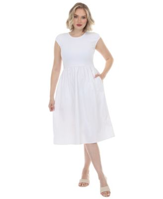 Women's Crew Neck Midi Dress