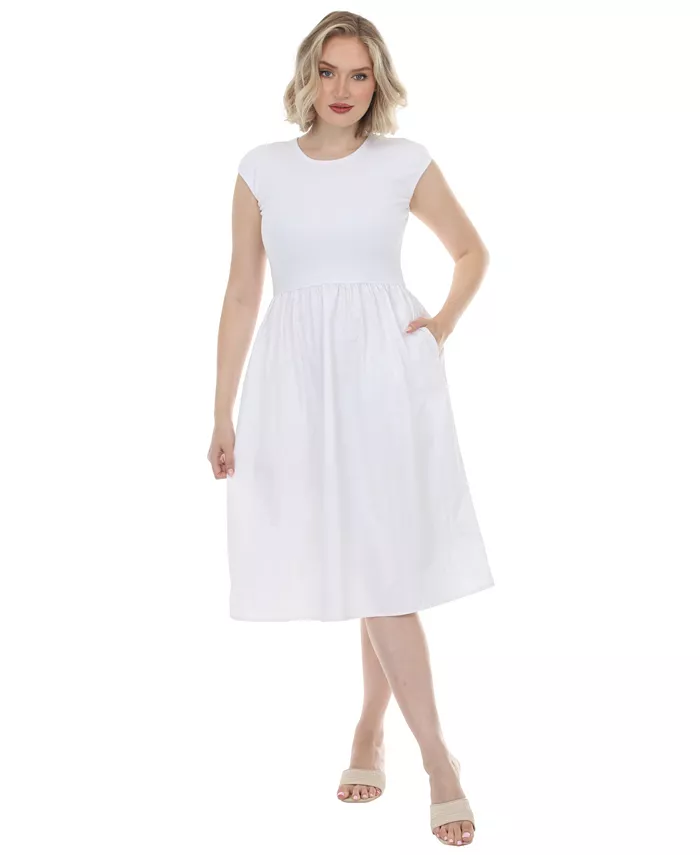Women's Crew Neck Midi Dress - thumbnail 6