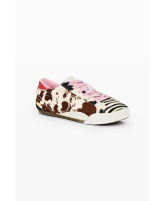 Women's Animal Patch Sneakers Leather