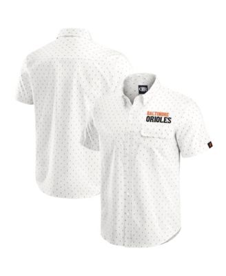 Men's&nbsp;Cream Baltimore Orioles Printed Button-Down Shirt