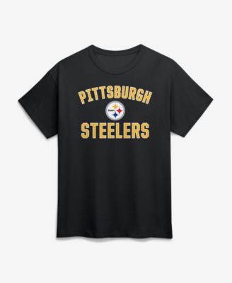 Men's Black Pittsburgh Steelers Cotton Victory Arch T-Shirt