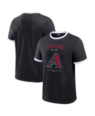 Men's Black Arizona Diamondbacks Washed Ringer T-Shirt