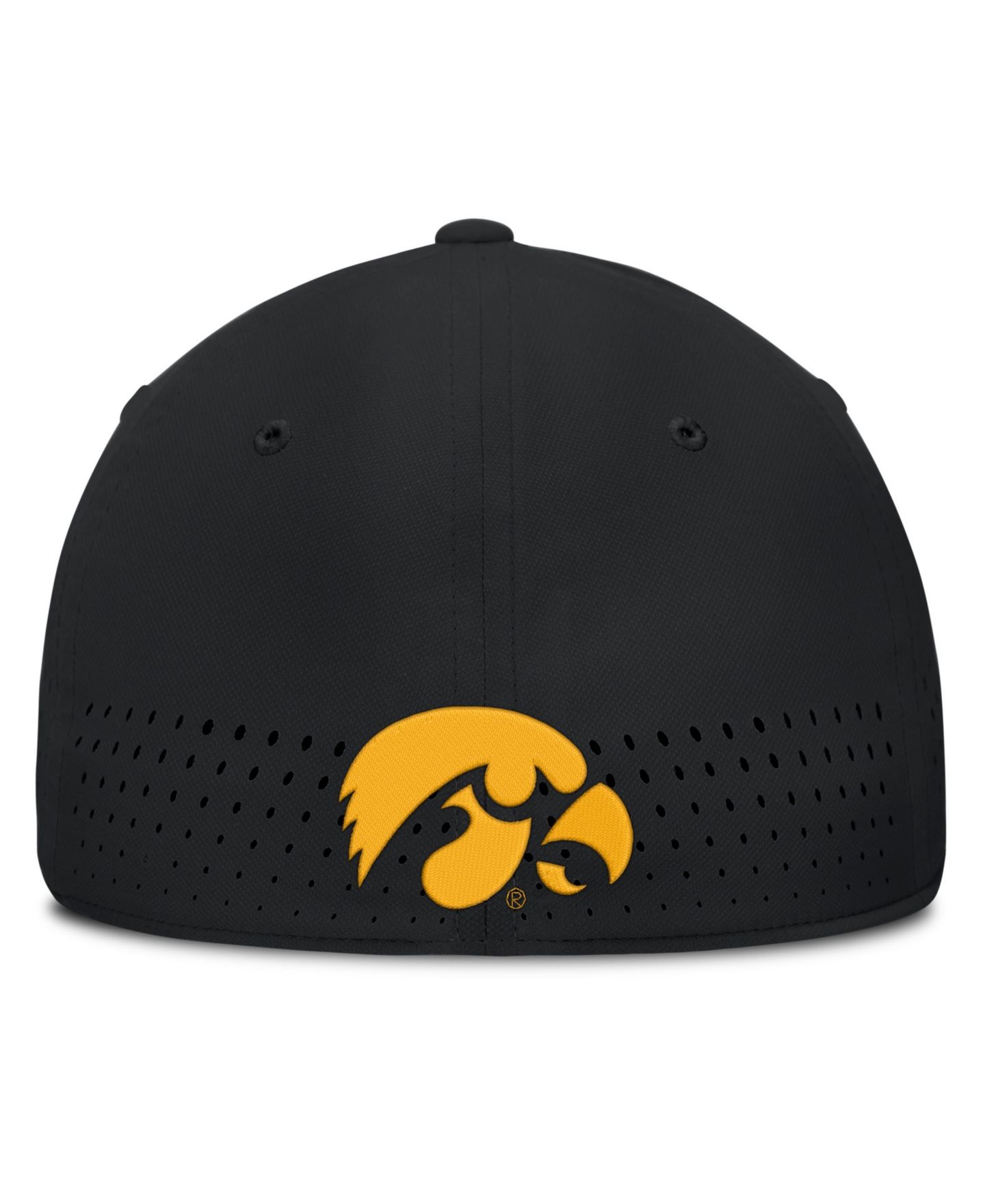 Мужской головной убор Nike Black Iowa Hawkeyes Gameday Aerobill Swooshflex Dri-FIT Hat — фото 4