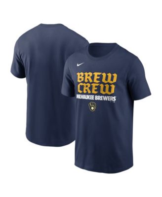 Men's Navy Milwaukee Brewers City Connect Handwriting Club T-Shirt