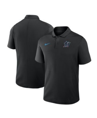 Men's Black Miami Marlins Dri-FIT Victory Polo Shirt