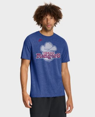 Men's Heather Royal Texas Rangers Cooperstown Logo Tri-Blend T-Shirt