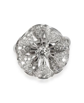 Divas' Dream En Tremblant Pave Diamond Ring in 18K White Gold 1.85 CTW