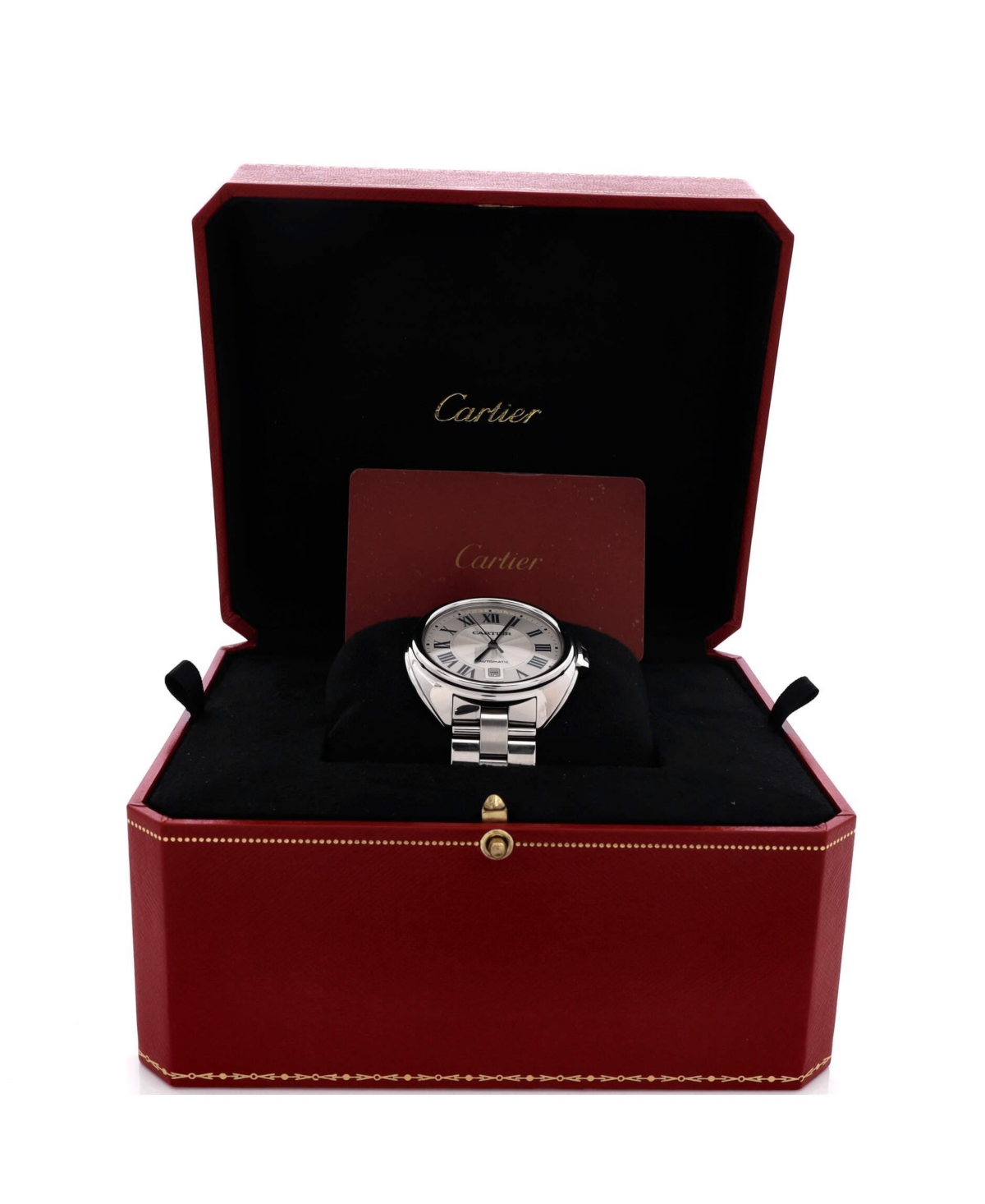 Pre-Owned Cartier Cle de Cartier Automatic Watch in Stainless Steel 40mm