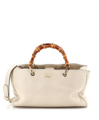 Medium Bamboo Shopper Tote Leather