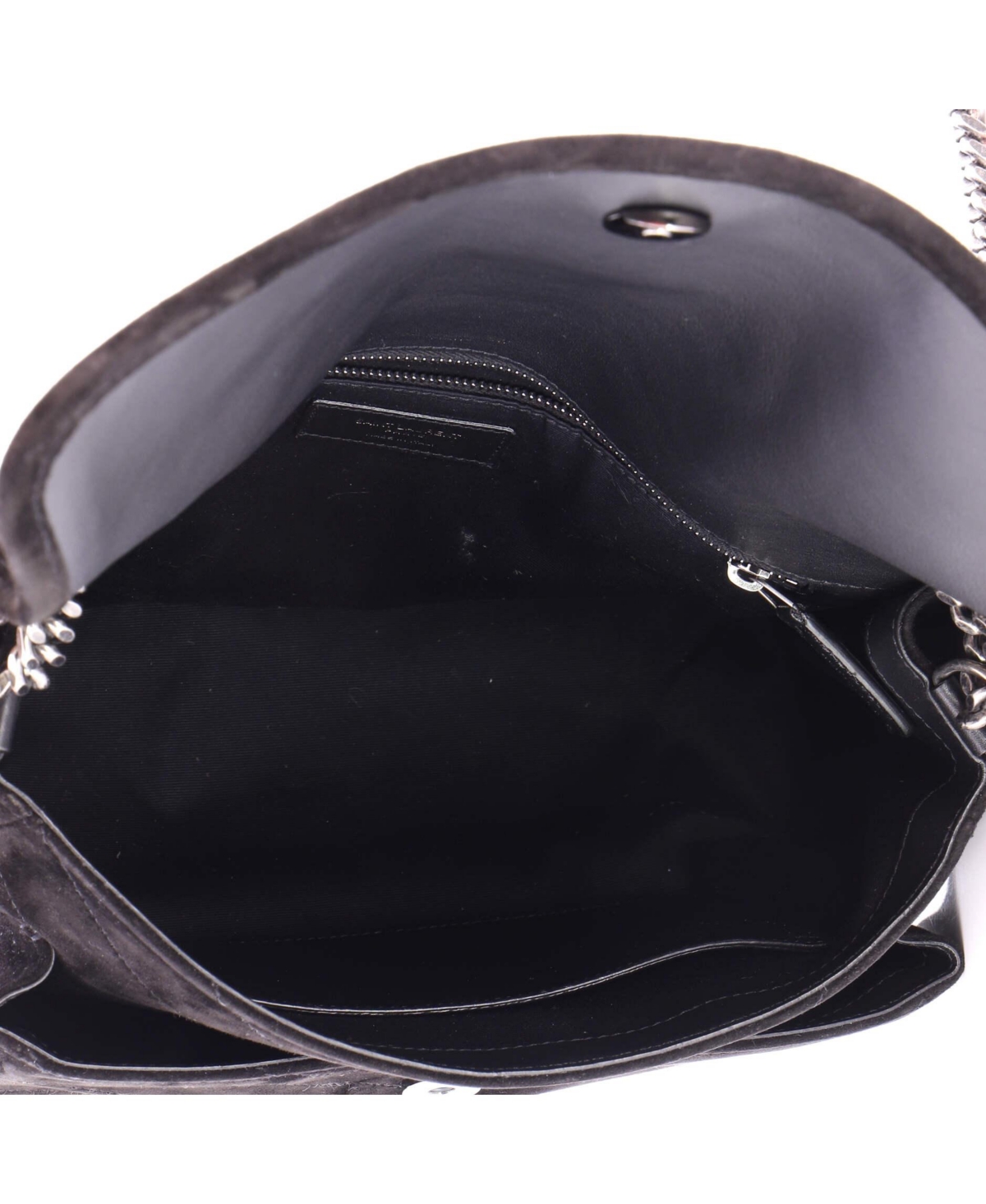 Pre-Owned Saint Laurent Medium Niki Chain Flap Bag Matelasse Chevron Suede