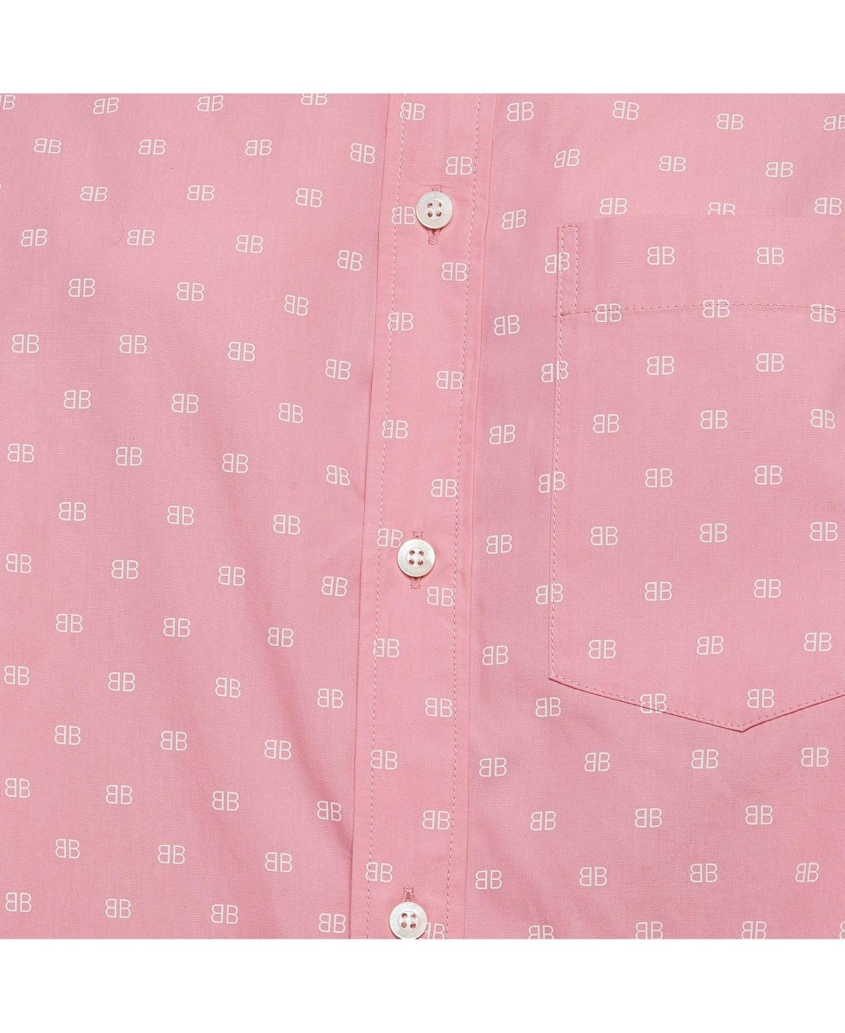 Pre-Owned Balenciaga Women's Monogram Print Oversized Cotton Shirt view 3 — MAYCSS fashion products