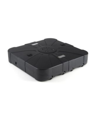 34 Inch Square Cantilever Umbrella Base Water and Sand Fillable with Metal Cross Base