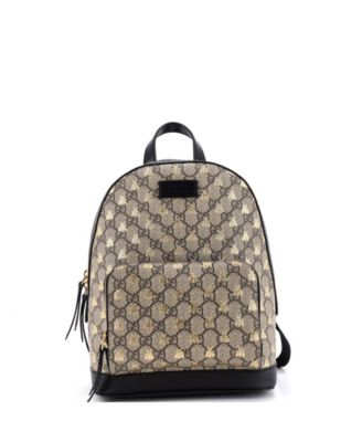 Small Zip Pocket Backpack Printed GG Coated Canvas