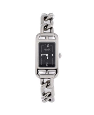 Nantucket Quartz Watch in Stainless Steel with Aventurine Dial and Diamond Markers 17mm