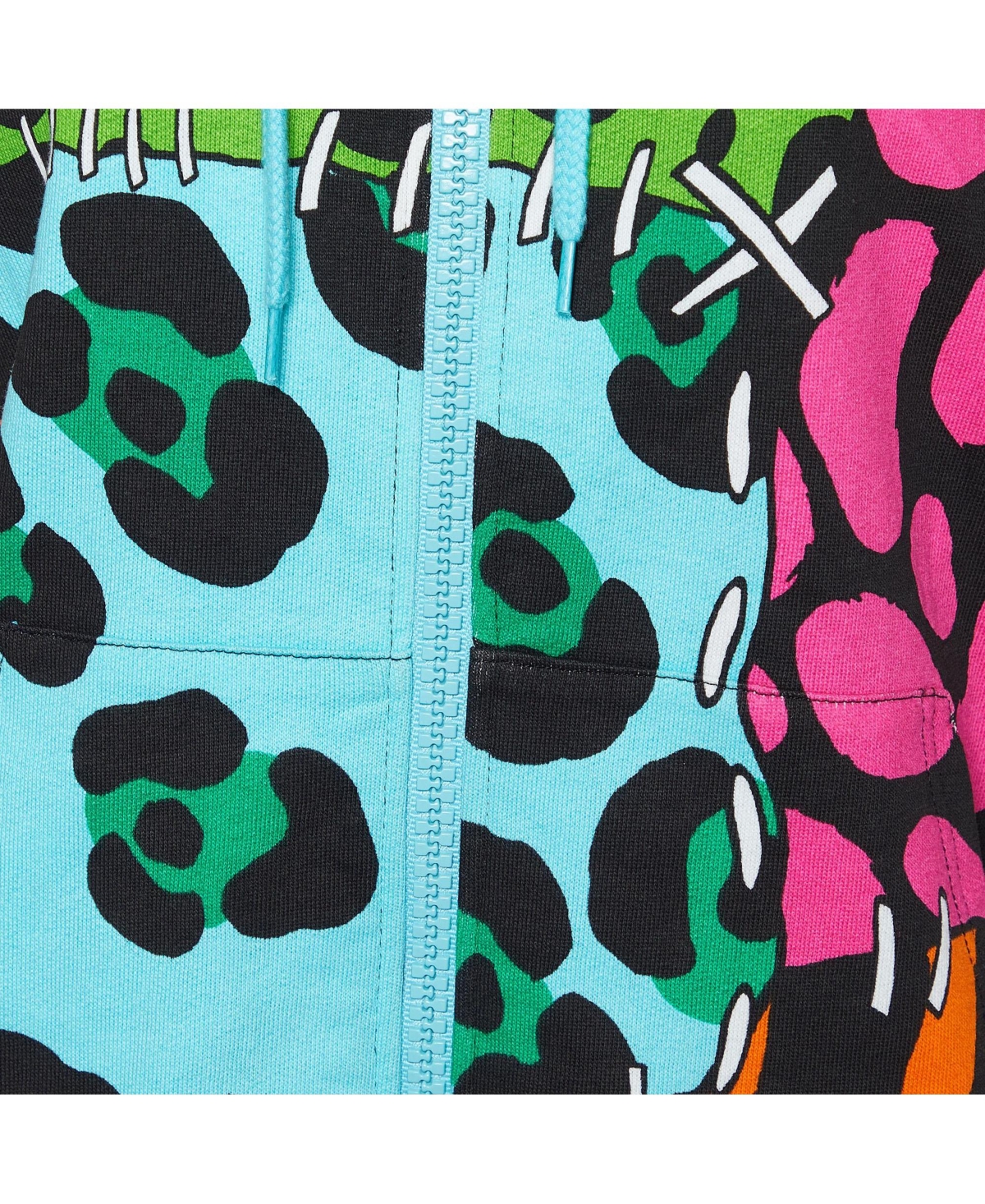 Pre-Owned Moschino Women's Printed Cotton Knit Sleeveless Hoodie