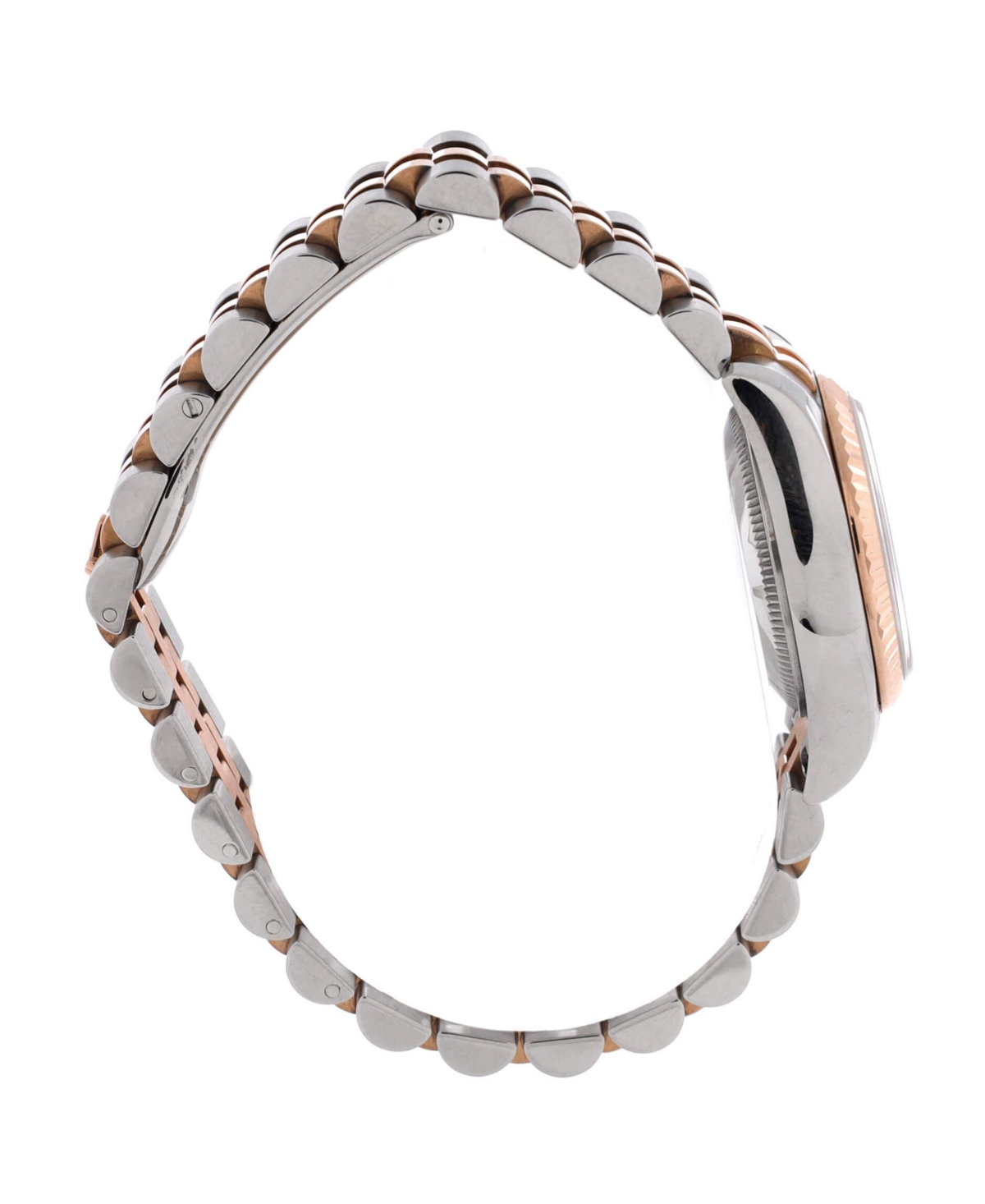 Pre-Owned Rolex Oyster Perpetual Datejust Automatic Watch in Stainless Steel and Rose Gold with Diamond Markers 26mm