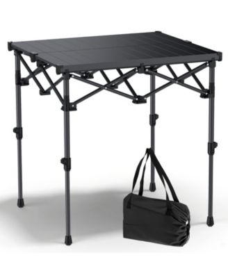 Folding Camping Table Aluminum Portable Picnic Adjustable Height Outdoor Beach BBQ