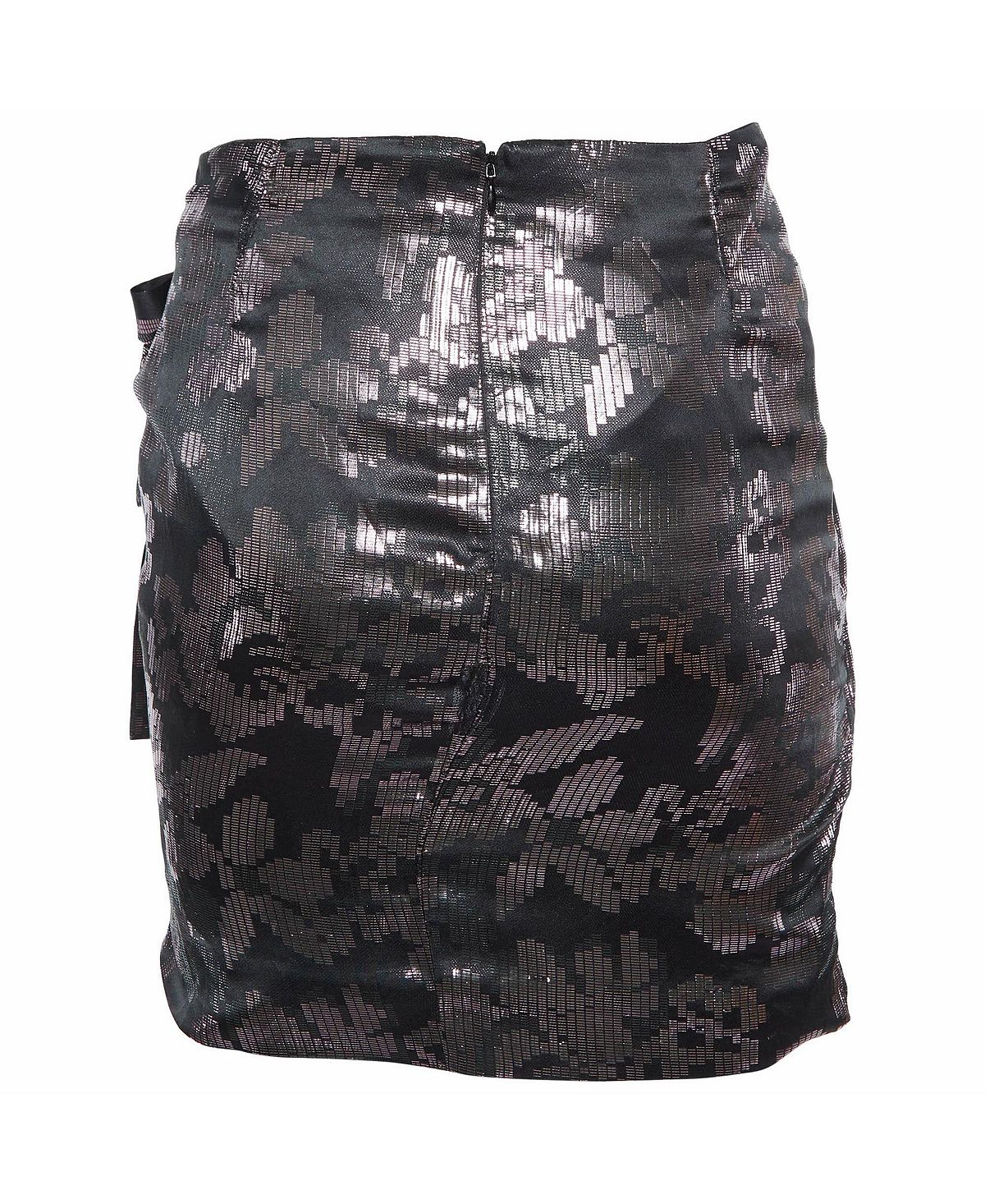 Pre-Owned Isabel Marant Women's Metallic Silk Lurex Draped Madly Mini Skirt view 2 — MAYCSS fashion products