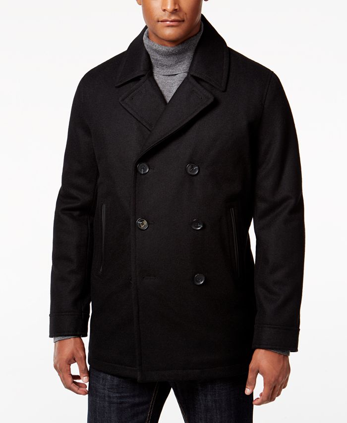 INC International Concepts INC Men's Amberson Double-Breasted Pea Coat ...