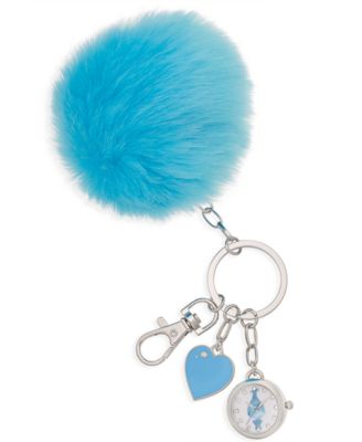 Trolls by DreamWorks - Women's Faux-Fur Blue Pom Pom Keychain Watch 23mm TRLAQ16079