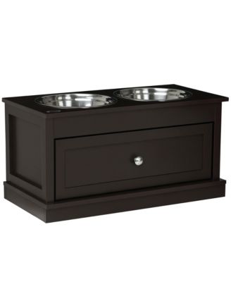 Elevated Dog Bowls with Storage Drawer Raised Feeder for Large Dogs