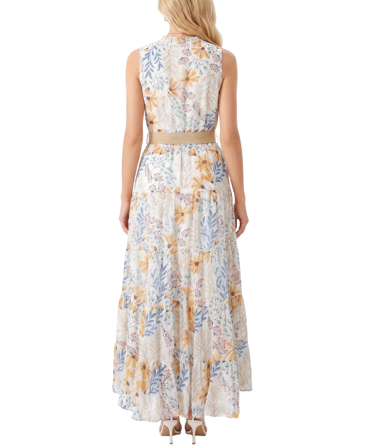 Ny Collection Women's Sleeveless Tiered Maxi Dress
