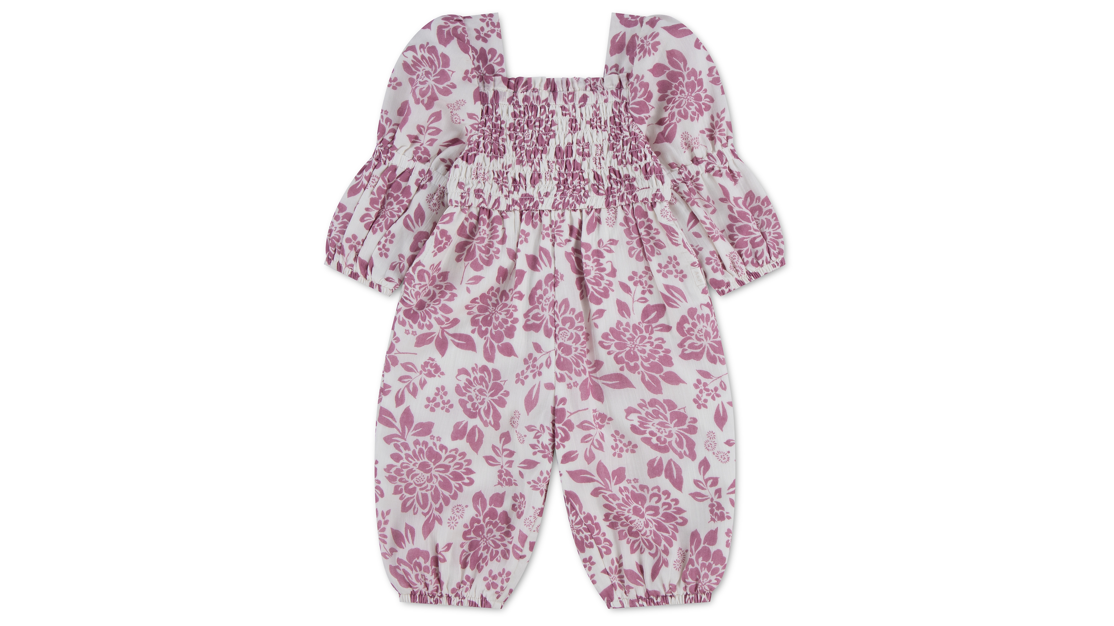 abercrombie kids Baby Girls' Long-Sleeve Smocked Boho Jumpsuit