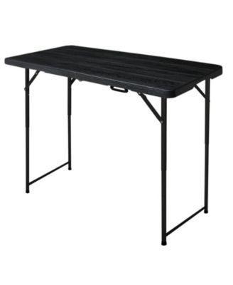 Folding Table Portable Adjustable Height HDPE Steel Lightweight Multi Purpose Indoor Outdoor