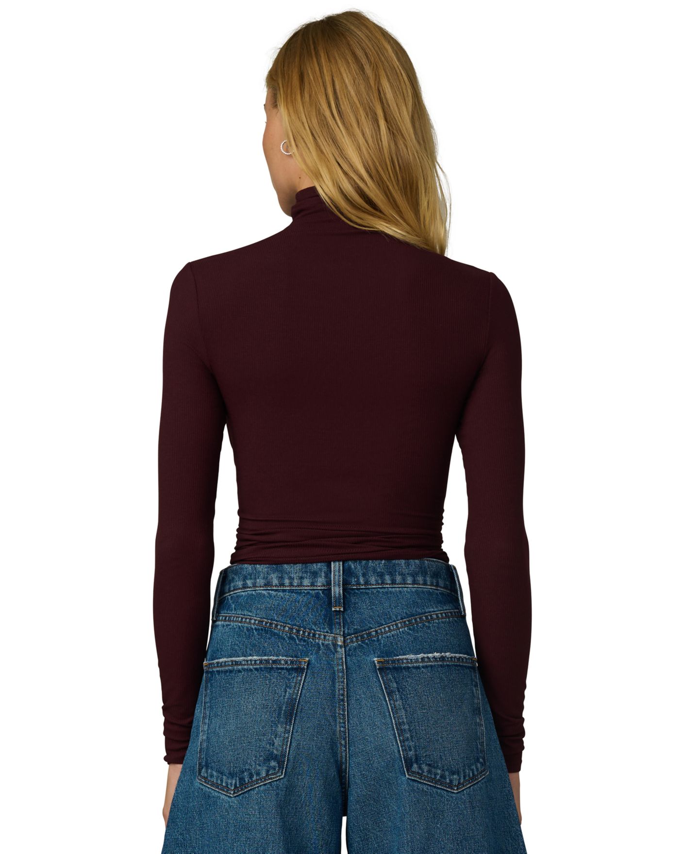 Женский топ Joe's Jeans The Tony Long-Sleeve Turtleneck Knit, цвет: Бордо — фото 5