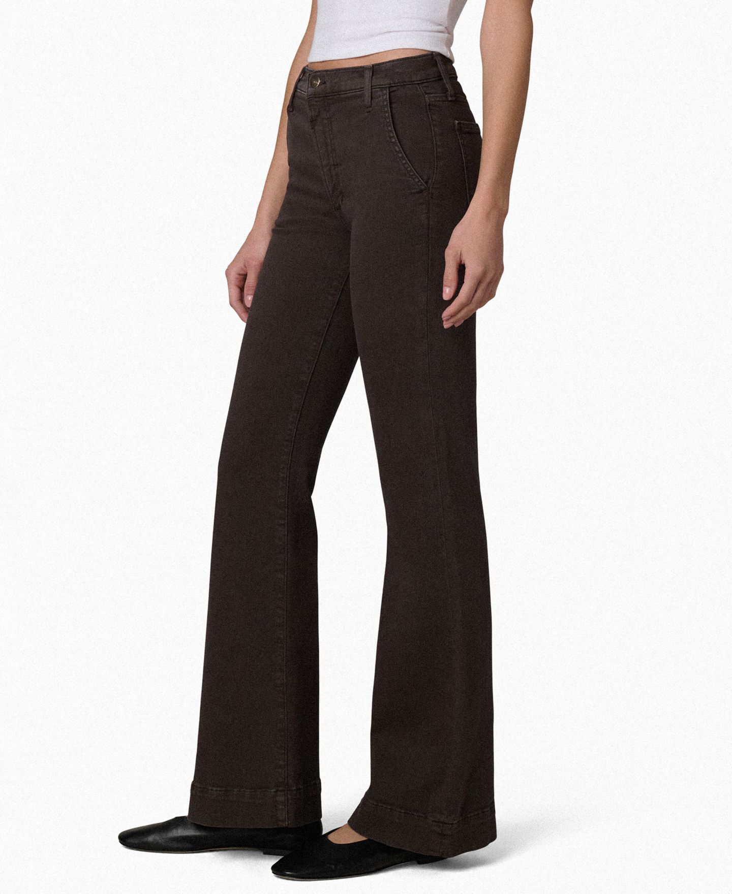 Женские брюки Joe's Jeans The Molly High-Rise Flare Trousers, цвет: Dark Coffe — фото 3