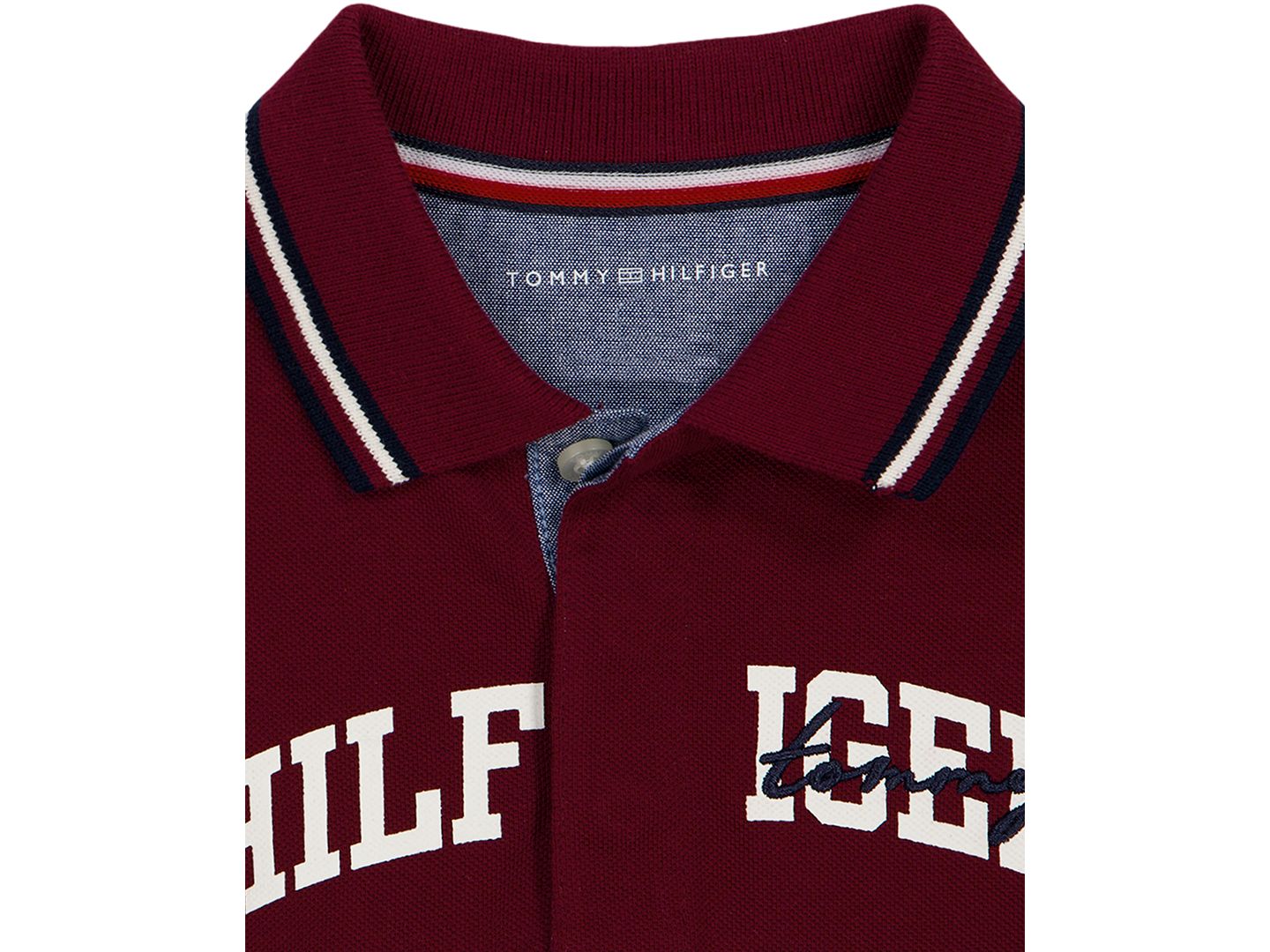 Детский комплект Tommy Hilfiger для мальчиков 2T-5T: топ с длинным рукавом и брюки, цвет: Красный / Ванильный — фото 3