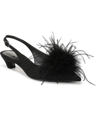 Women's Finch Feather Slingback Pumps