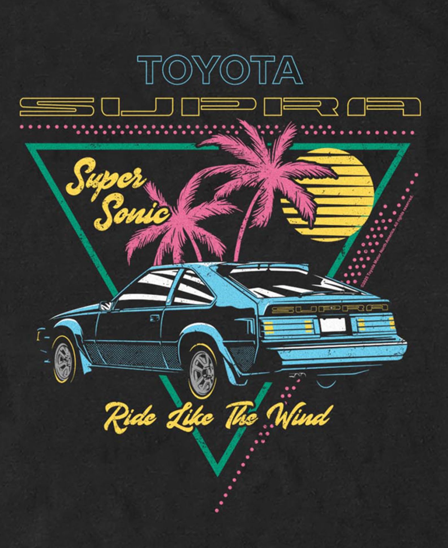 Мужская футболка Fifth Sun Toyota Ride Like The Wind, цвет: Чёрный — фото 3
