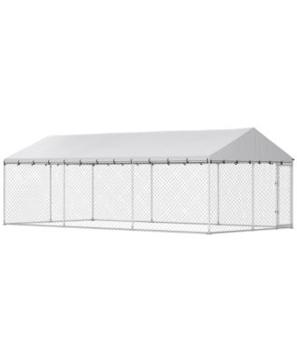 Heavy Duty Chain Link Outdoor Dog Run with Waterproof Roof