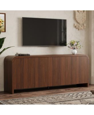 Farmhouse Curved Edge TV Stand for TVs up to 70"