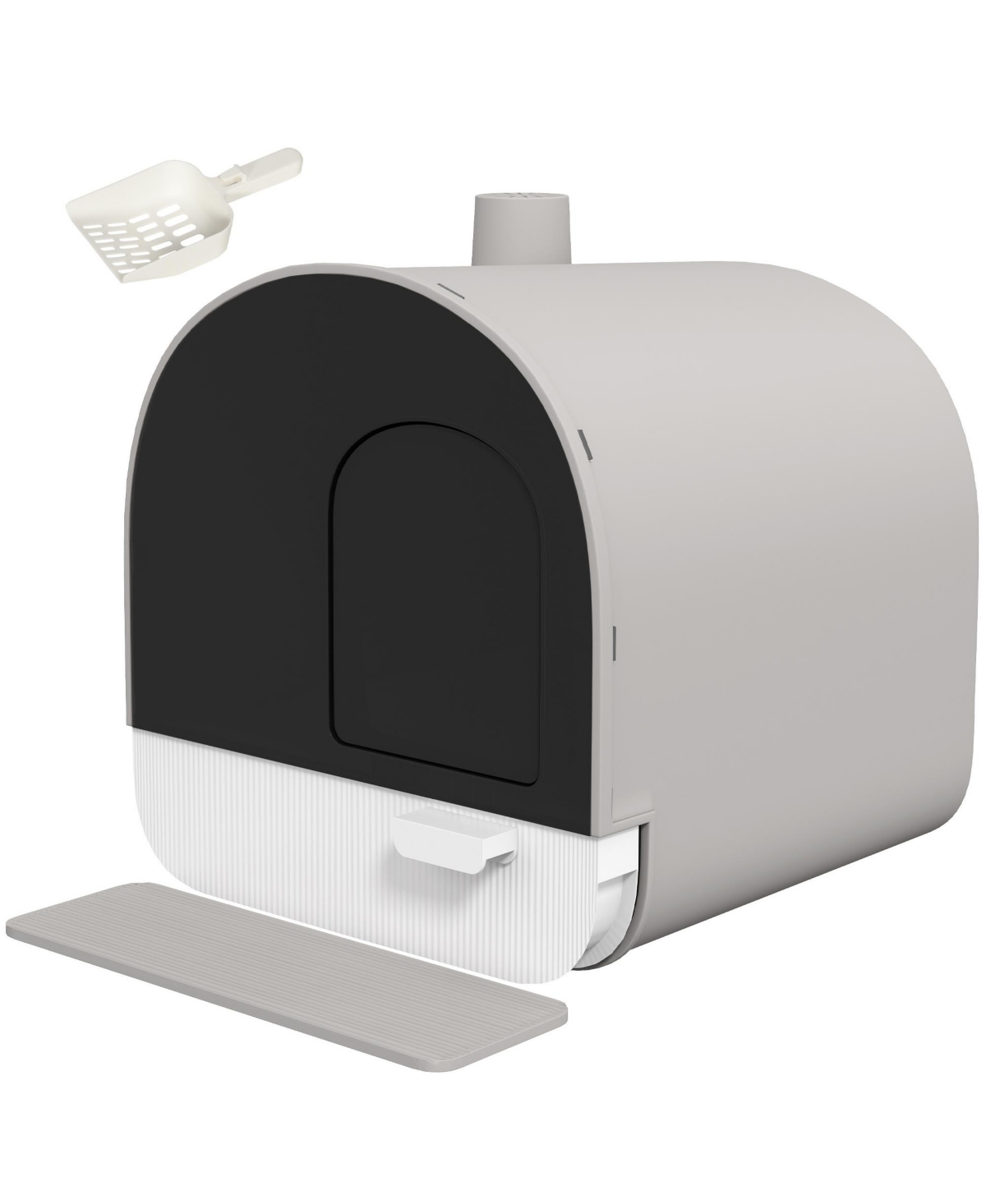 Enclosed Cat Litter Box with Lid Filter Scoop and Mat