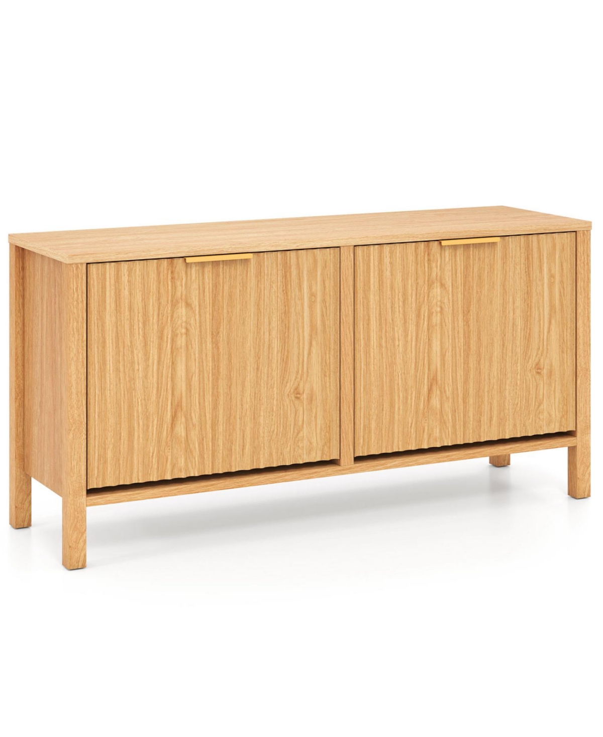 Slickblue Wooden Shoe Storage Bench with 2 Flip Drawers for Entryway Organization
