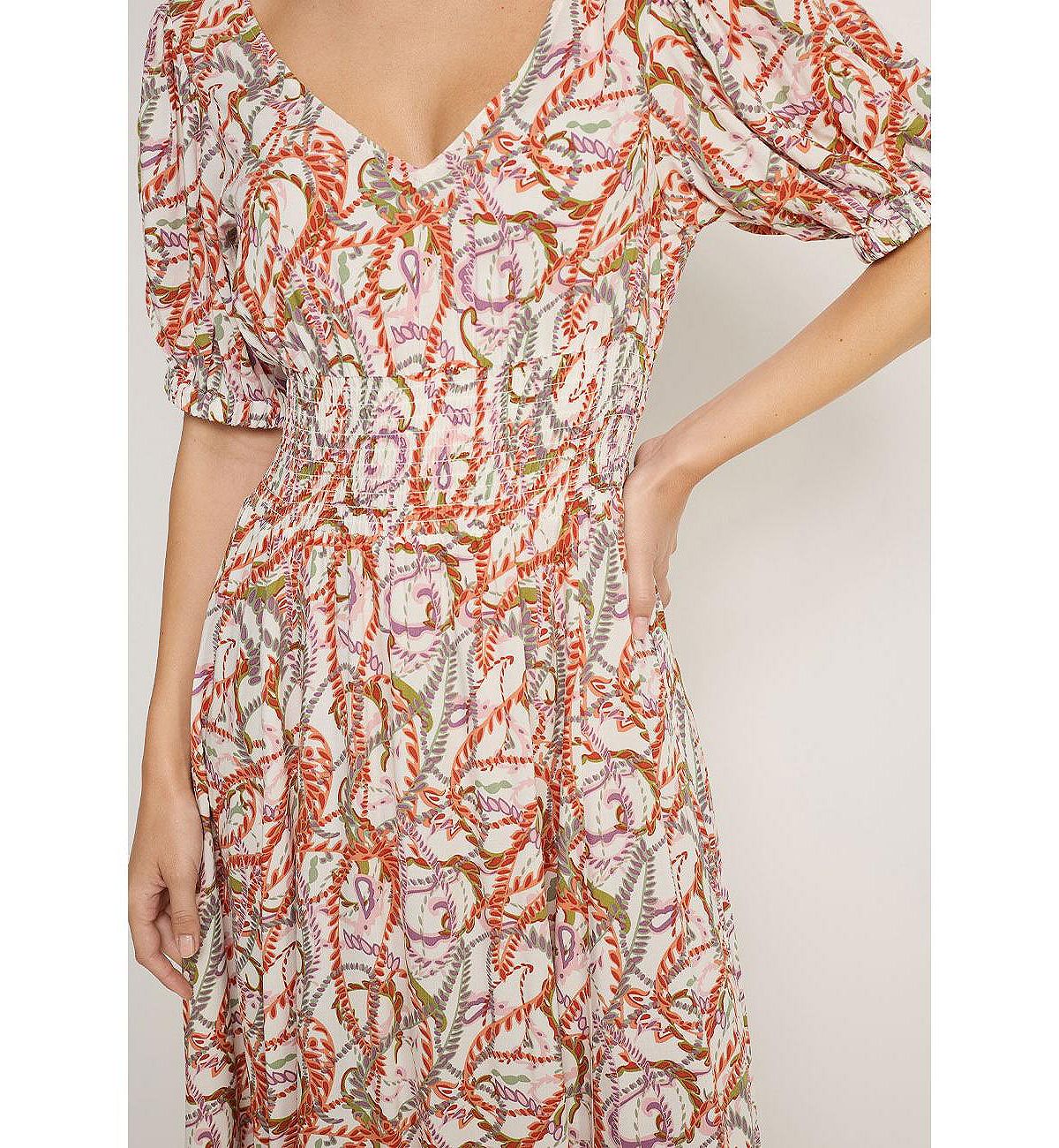 LASCANA Women's Printed Puff Sleeve Maxi Dress view 7 — MAYCSS fashion products