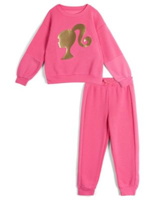Girl's (5-12) Fleece Sweatshirt and Joggers Set