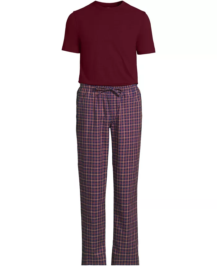 Men's Short Sleeve Essential Knit Tee and Poplin Pant Set - thumbnail 10
