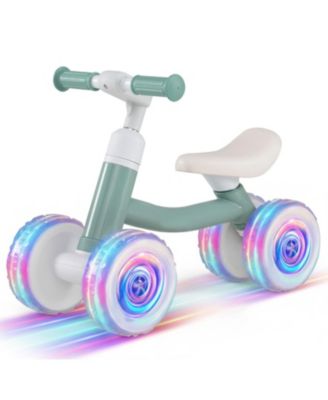 Kids Balance Bike with Adjustable Handlebar, Seat And  LED Wheels