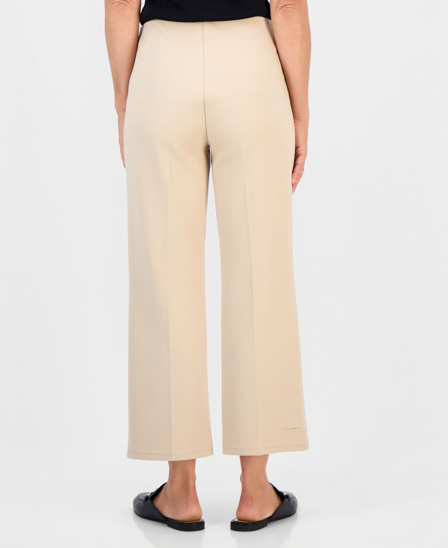 Женские брюки JM Collection Petite Wide Leg Ponte Pull-On, цвет: Кофейный — фото 2