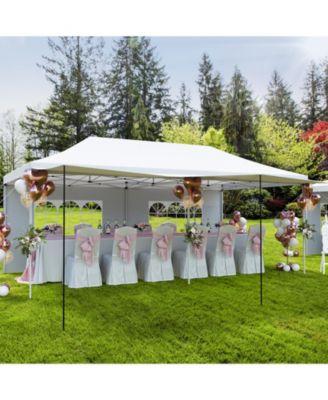 10'x20' Pop Up Canopy Tent with 5 Removable Sidewalls and PE Windows, Waterproof, UV50, for Parties and Events