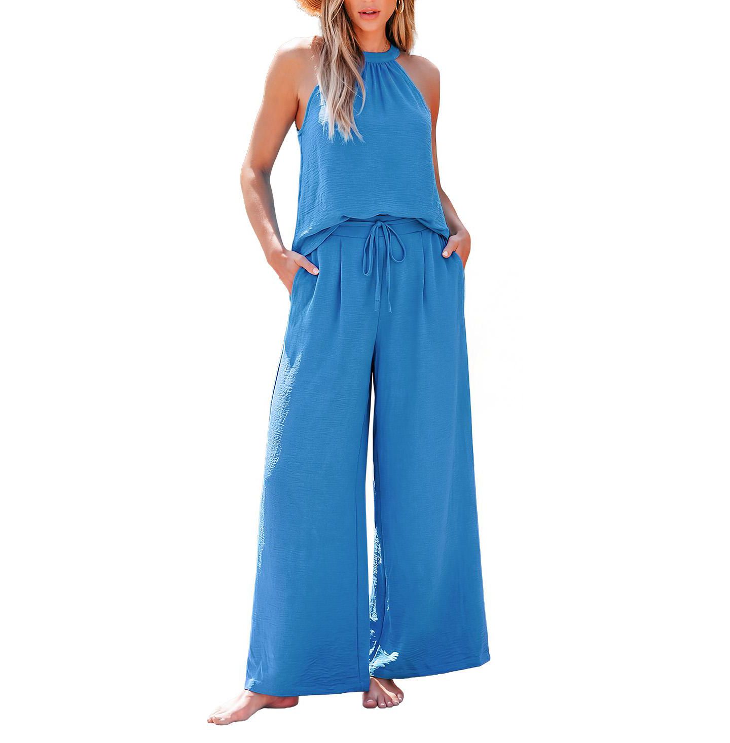 Женские комплекты Cupshe Blue Horizon Casual Resort Co-Ord Set, цвет: Пастельный синий — фото 2