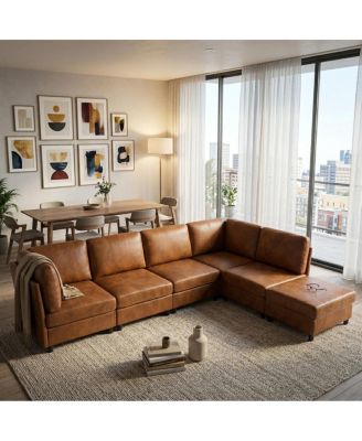 Modern Modular Corner Sofa Foil fabric Freely Configurable